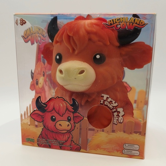 highland cow Other - 2026 Squishy Highland Cow Sensory Toys TikTok VIRAL IN HAND Brand New in Box